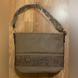 Wrangler Tan and Brown Hobo Purse for Women Shoulder Bag with Guitar Strap